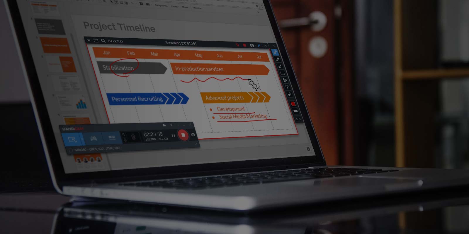 Bandicam screen recording